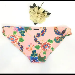 Triangl Pink Floral Neoprene Swim Bikini Bottoms XXS NEW thumbnail 3