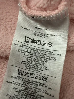 P.E Nation Sydney Australia Pink & White Comfy Cozy Athleisure Sweatshirt thumbnail 4