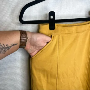 Boden | Mustard Yellow Pencil Mini‎ Skirt for Casual Work 2R thumbnail 2