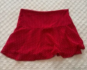 Wild Fable Red polka dot mini skirt with lace trim thumbnail 1