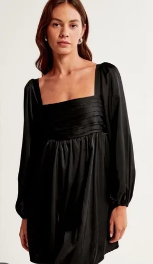 Abercrombie & Fitch Emerson‎ Black Mini Dress Women's M Cottagecore thumbnail 1
