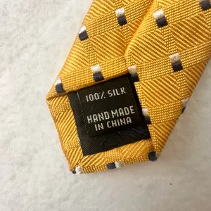 Jos.A.Bank Silk Tie Men's Necktie Executive Collection Yellow Blue Geometric thumbnail 5
