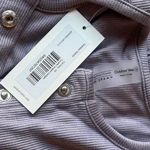 NWT Outdoor Voices Cozy Rib Cropped Cardigan Lavender XS thumbnail 2