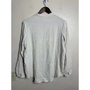 Barefoot Dreams Linen Blend Blouse & Pants Set size S NWT He Bisque thumbnail 10