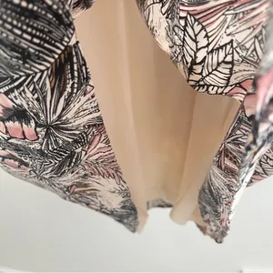 NEW Anthropologie Boho Palm Print Lace-Up Tunic Dress Size LARGE thumbnail 5