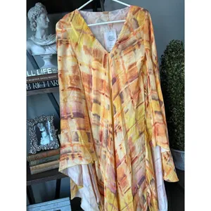 Cult Gaia Shira Asymmetric Crepe Dress Summerhaze Womens Size Small thumbnail 8