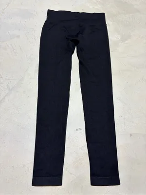 Halara soft oneform seamless flow ribbed high waisted leggings black 7/8 medium thumbnail 6
