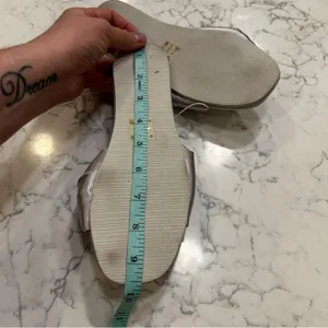 Draper James Silver Bow Slid Slip On Sandals‎ Size Small thumbnail 3