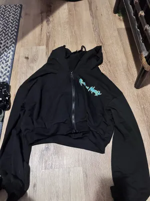 SheIn Rick and morty cropped zip up thumbnail 1