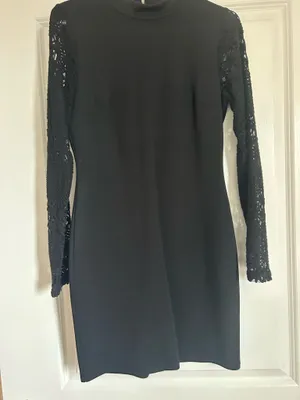 Lulus Black Long Sleeve Dress Lace Mini thumbnail 2