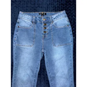 Daily Thread Women's Flare Jeans Front Pockets Button Fly Light Wash Denim Sz 4‎ thumbnail 2