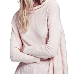 Free People Ribbed Cowl Neck Keyhole Back Top Size XS thumbnail 1