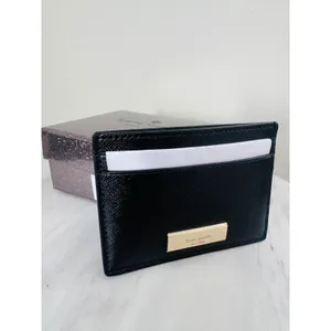 Kate‎ Spade Kenzie Card Case, Slim Chic, Designer, Black Leather, NWT thumbnail 10