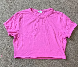 Cotton On pink crop top thumbnail 1