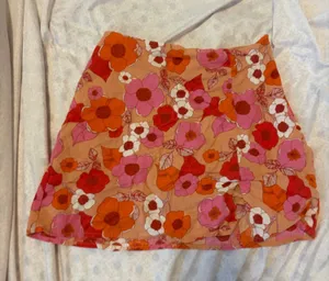 Urban outfitters retro flower mini skirt thumbnail 1