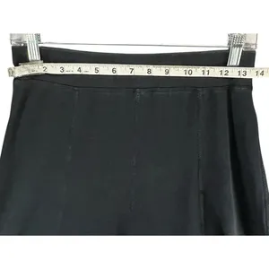 Toad & Co A-Line Pull On Skirt Black Tencel Cotton Blend Sustainable Comfort XS‎ thumbnail 3