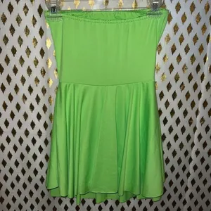 SHEIN green strapless dress with shorts size S thumbnail 3