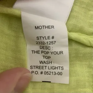 MOTHER Neon Yellow/green The Pop Your Top Street Lights Shirt Button Sz S thumbnail 9