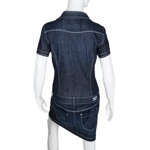 AG Adriano Goldschmied The Marilyn Denim Shirt Mini Dress Y2K Indie Sleaze thumbnail 2
