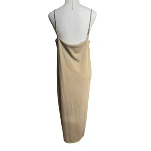 H&M Cream Beige Midi Slip Dress L NWT 90s Minimalist Clean Girl thumbnail 4