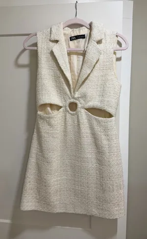 ZARA Dress Mini White Small thumbnail 1