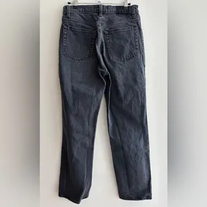 Abercrombie & Fitch The ‘90s Straight Ultra High Rise Black Jeans, 28/6 Short thumbnail 12