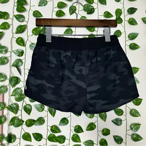 Vuori women’s small black and gray camo shorts running outdoor athletic casual thumbnail 3