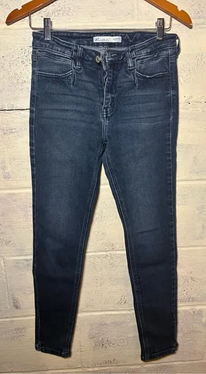 KanCan dark wash high-rise skinny jeans size 27 thumbnail 1