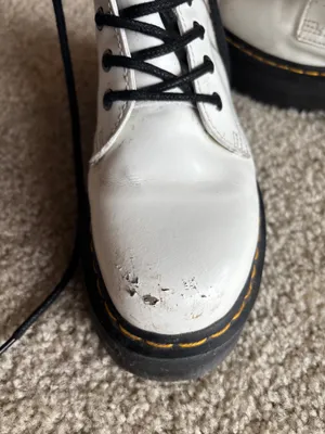 Dr. Martens White Platform Boots thumbnail 4