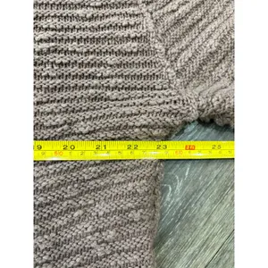 Free People Textured Knit Sweater Brown Oversized Slouchy Pullover Women’s Large thumbnail 5