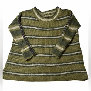 Free People Alpaca Sid Stripe Oversized Pullover Sweater; size medium thumbnail 4