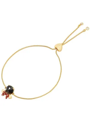 Kate Spade + Disney Minnie Mouse Gold Black Red Bolo Bracelet One Size thumbnail 2
