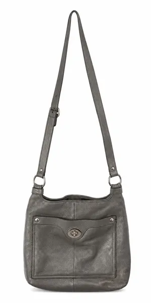 Coach Gray Silver Leather Bag thumbnail 1