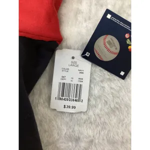 Atlanta Braves MLB Women Quarter Zip‎ Cropped Sweatshirt Navy Red Campus Life thumbnail 5