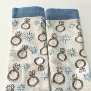 Womens I Said Yes Socks White and Blue Engagement Wedding Bride Gift thumbnail 7