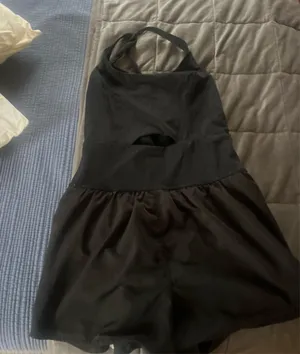 black workout romper pants store thumbnail 1
