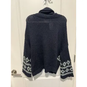 Free People Sweater Woman S Oversized Chunky Knit Split Neck Wool Blend Boho thumbnail 2