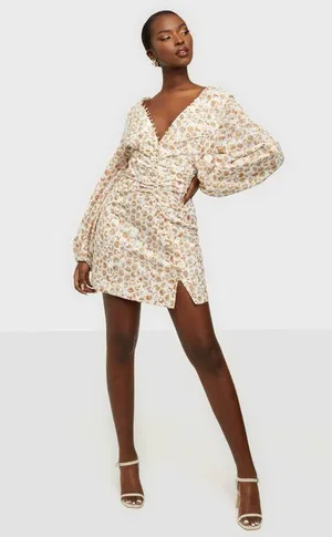 Bardot Broderie Dress 4/XS Tan Paisley thumbnail 2