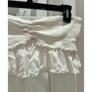 Aritzia Wilfred Smocked Ruffle Top thumbnail 2
