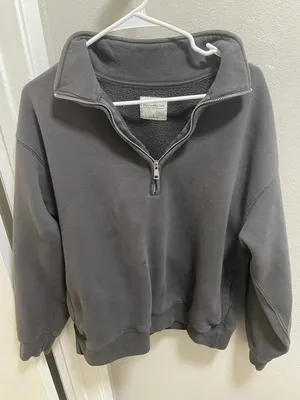 Abercrombie & Fitch Soft Max 1/4 Zip Sweatshirt S Grey thumbnail 1