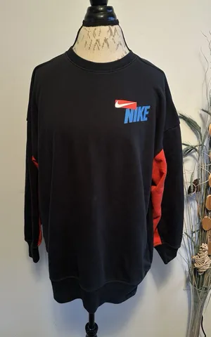 Nike Women's Get‎ Fit Black/Red/Blue Training Sweatshirt Size Large thumbnail 1