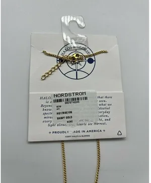 NWT Halos & Glories Gold Tone October Birth Month Birth Stone Pendant Necklace thumbnail 7