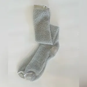 Free People Silver Tinsel Tall Sheer Socks thumbnail 2