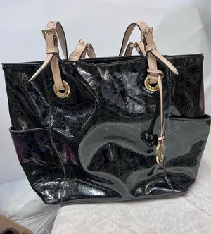 Michael Kors Black Patent Tote w/adjustable Straps thumbnail 1