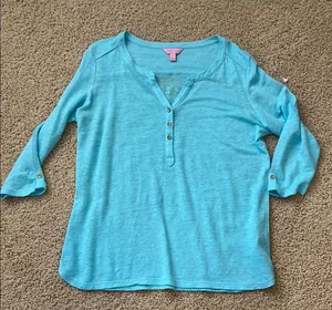 Lilly Pulitzer Linen Blend top. thumbnail 1