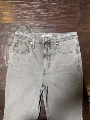 Madewell Gray High Rise Straight Leg Cropped Jeans Size 24 thumbnail 5