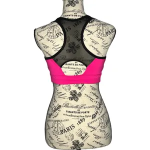 BCG (M) Pink Racerback Sports Bra Mesh Back Tru‑Wick Fabric Black Details thumbnail 3