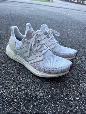 Adidas Ultraboost 20 White Multicolor Running Shoes Women’s 7.5 thumbnail 2