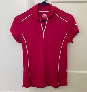 Bright Pink Golf Polo thumbnail 1