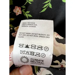 Reformation Frankie Silk Maxi Dress Silk Floral Print Black Pink Size 10 New thumbnail 5